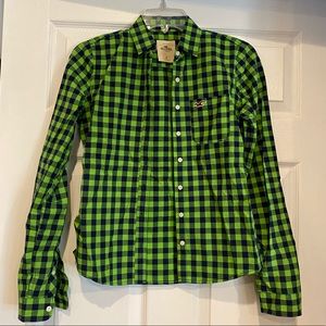 Two plaid Hollister tops